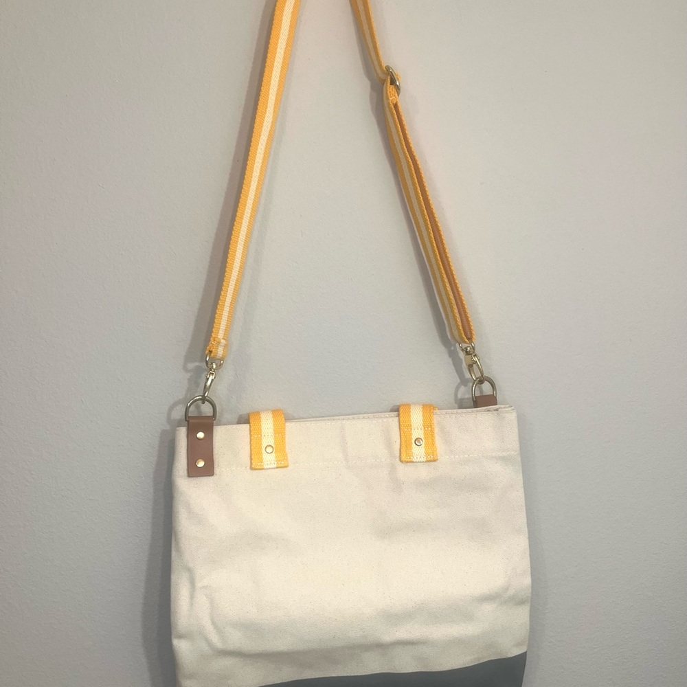 Dipped Tote with Yellow Strap - Picture 3 of 11